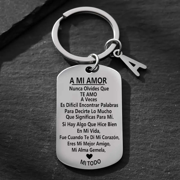 Personalized Stainless Steel Matching Puzzle Piece Keychain Set for Couples