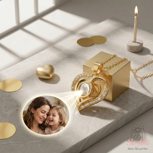 Sofia Heart Design Photo Projection Necklace