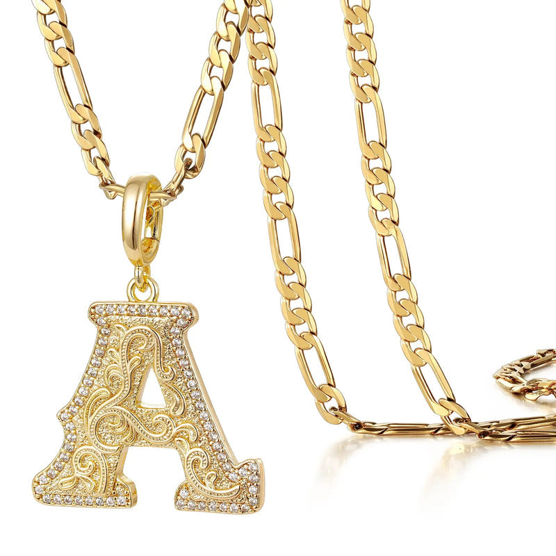 KissYan Women's 14K Gold Plated Initial Necklace